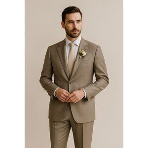 Pal Zileri Mens Suit Loro Piana Tasmanian Wool 2-Piece Set Made in Italy (US)44R